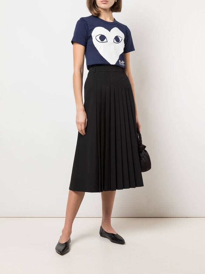 Comme Des Garçons Play T-shirt met print Blauw