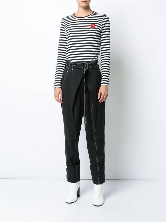 Comme Des Garçons Play Top met lange mouwen Zwart
