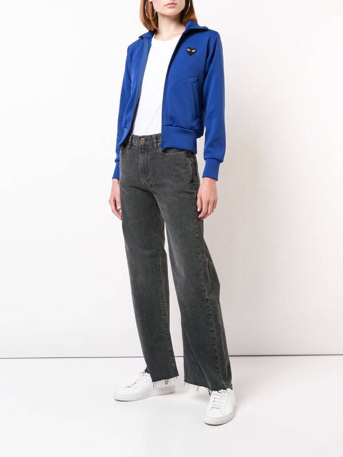 Comme Des Garçons Play Trainingsjack met logopatch Blauw