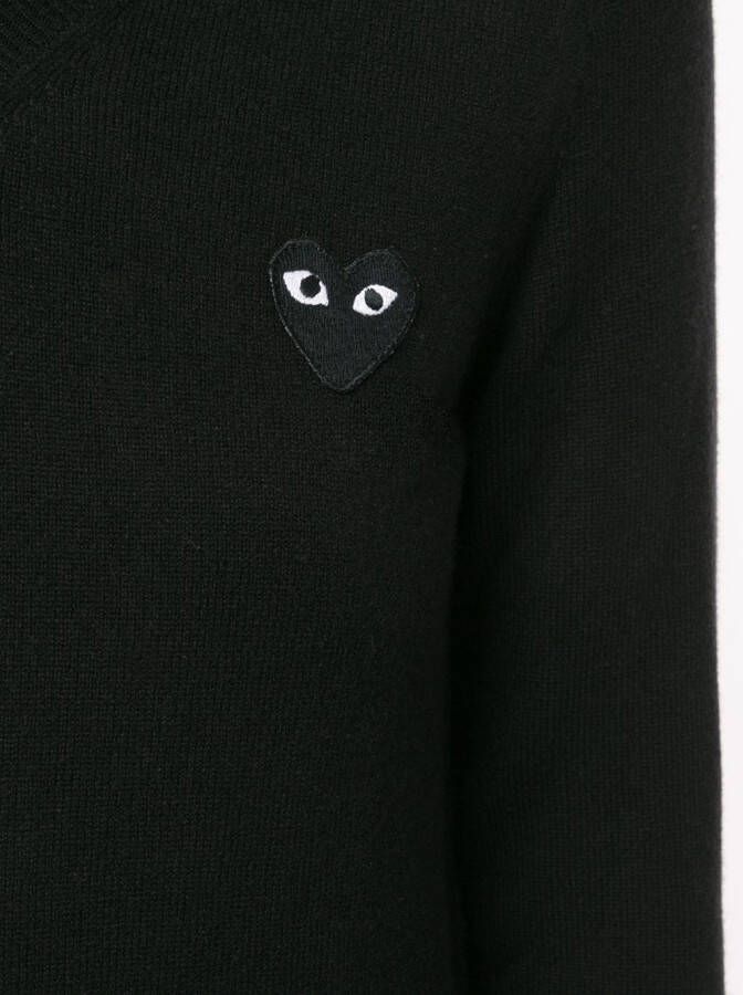 Comme Des Garçons Play Trui met geborduurd logo Zwart