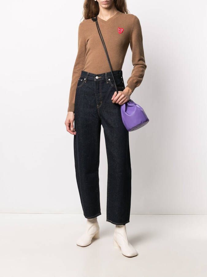 Comme Des Garçons Play Trui met geborduurd logo Bruin