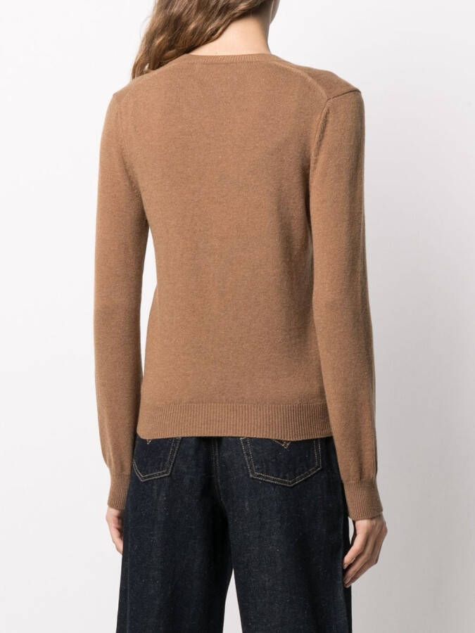 Comme Des Garçons Play Trui met geborduurd logo Bruin