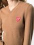 Comme Des Garçons Play Trui met geborduurd logo Bruin - Thumbnail 5