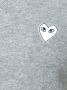 Comme Des Garçons Play trui met v-hals en wit hart Grijs - Thumbnail 5