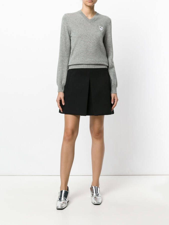 Comme Des Garçons Play V-neck pullover Grijs