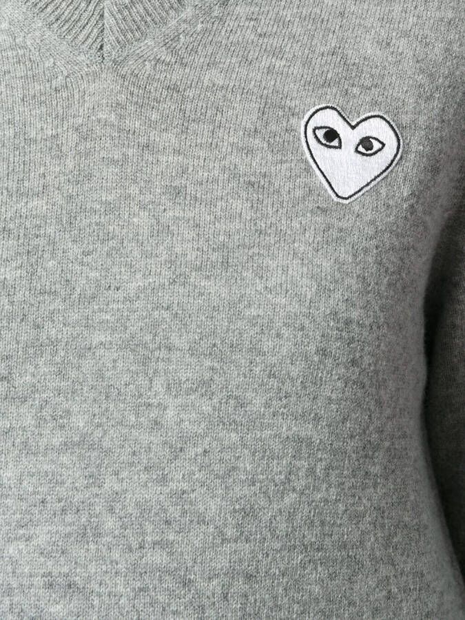 Comme Des Garçons Play V-neck pullover Grijs