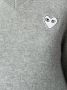 Comme Des Garçons Play V-neck pullover Grijs - Thumbnail 5