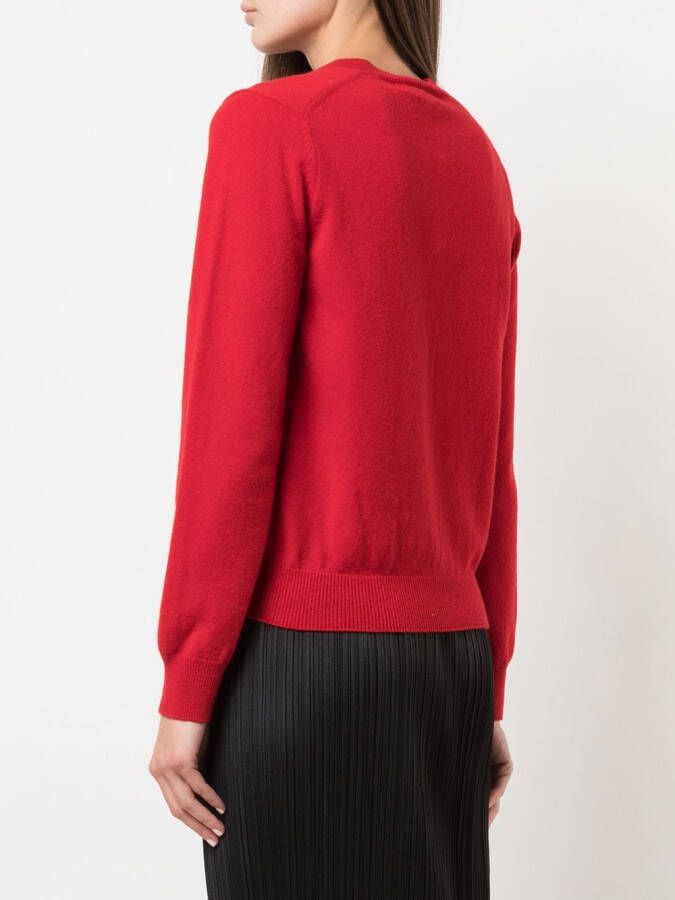Comme Des Garçons Play Trui met V-hals Rood
