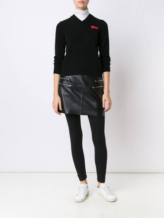 Comme Des Garçons Play trui met V-hals Zwart