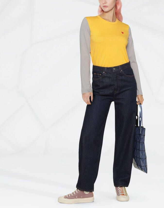 Comme Des Garçons Play Tweekleurige trui Geel