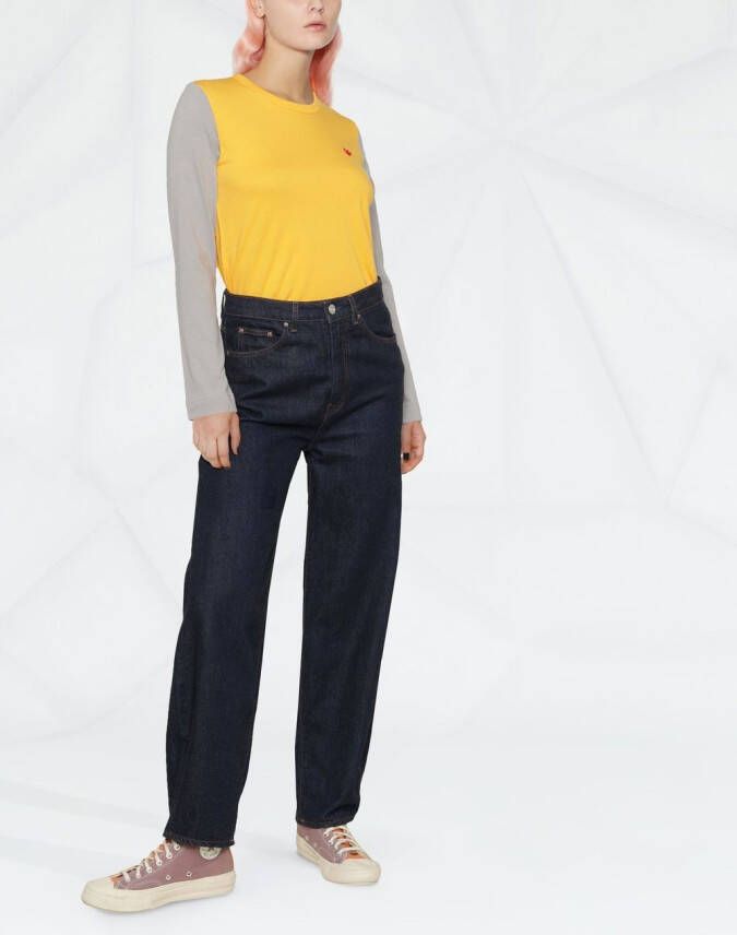 Comme Des Garçons Play Tweekleurige trui Geel