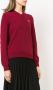 Comme Des Garçons Play v-neck heart embroidered sweater Rood - Thumbnail 3