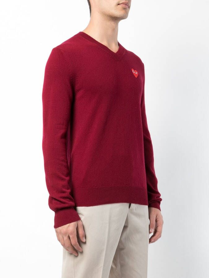 Comme Des Garçons Play V-neck sweater Rood