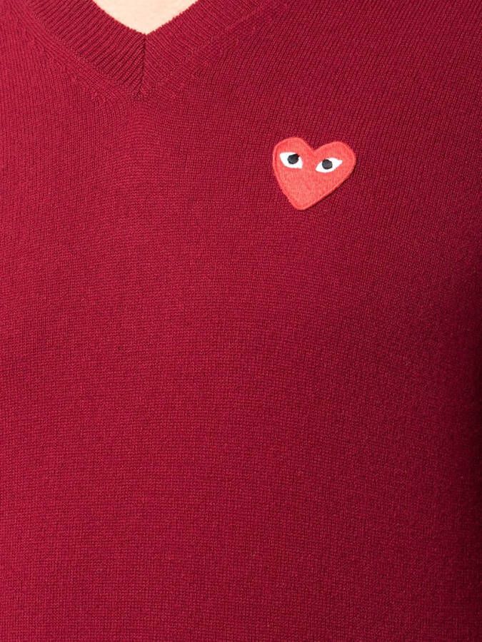 Comme Des Garçons Play V-neck sweater Rood