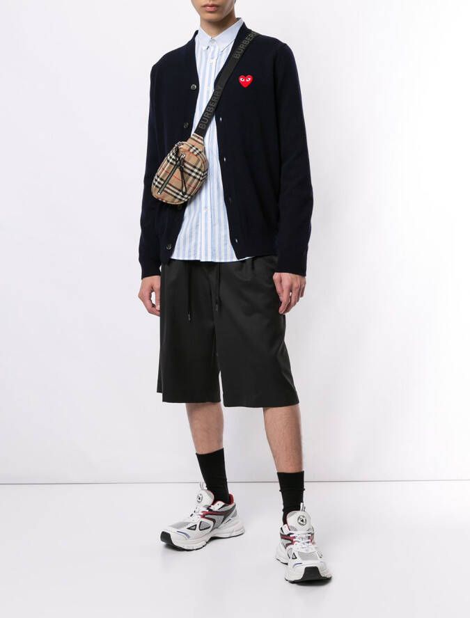 Comme Des Garçons Play Vest met geborduurd logo Blauw