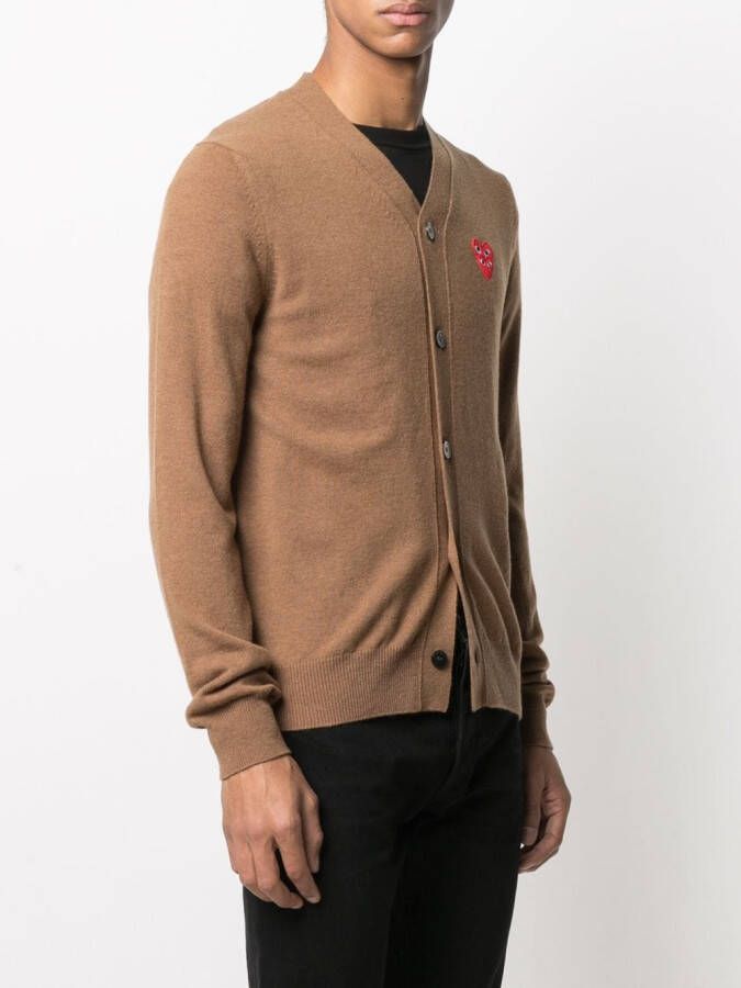 Comme Des Garçons Play Vest met geborduurd logo Bruin