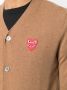 Comme Des Garçons Play Vest met geborduurd logo heren wol XXL Bruin - Thumbnail 5