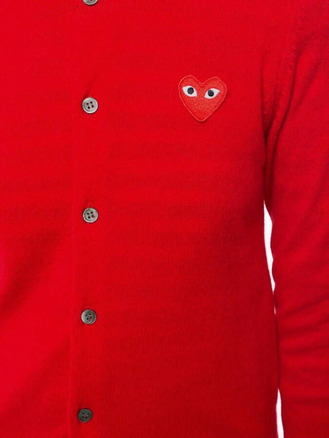 Comme Des Garçons Play Vest met geborduurd logo Rood