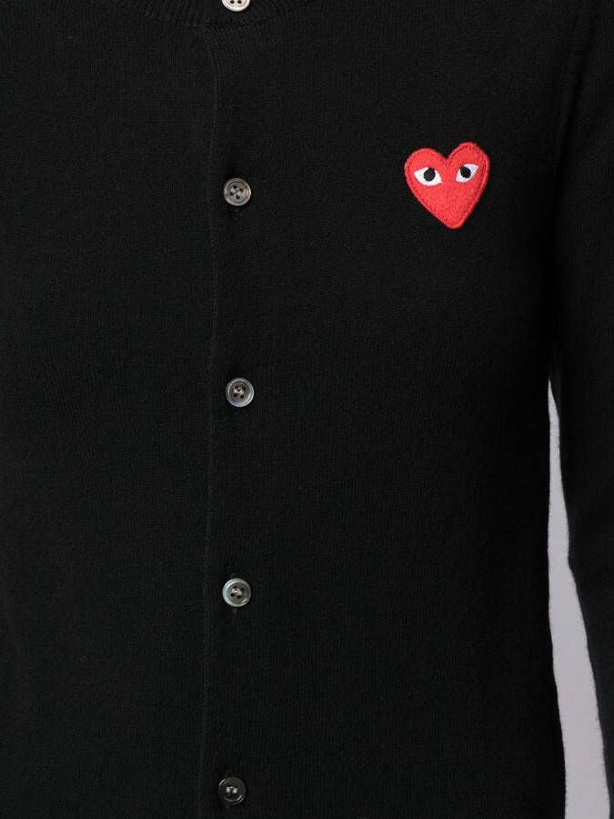 Comme Des Garçons Play Vest met geborduurd logo Zwart