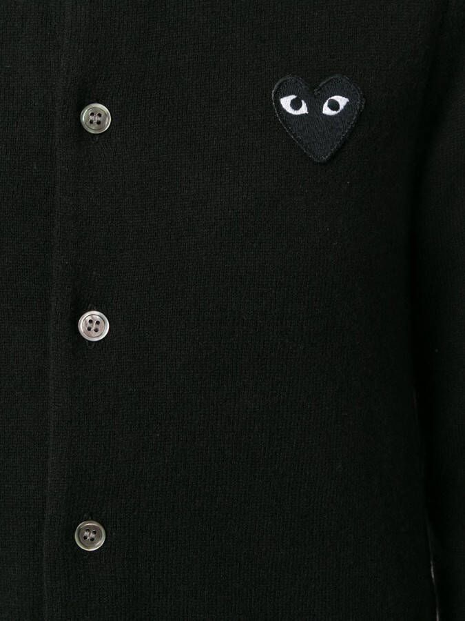 Comme Des Garçons Play Vest met geborduurd logo Zwart