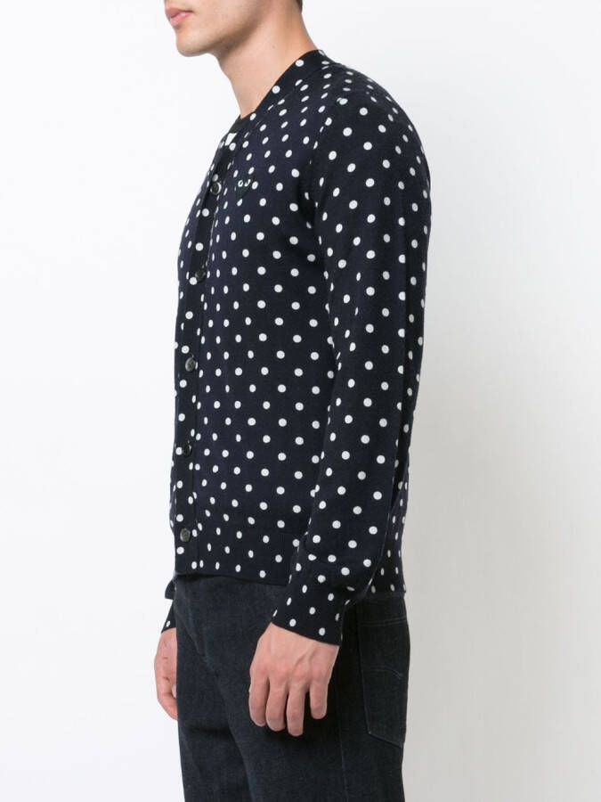 Comme Des Garçons Play vest met stippen Blauw