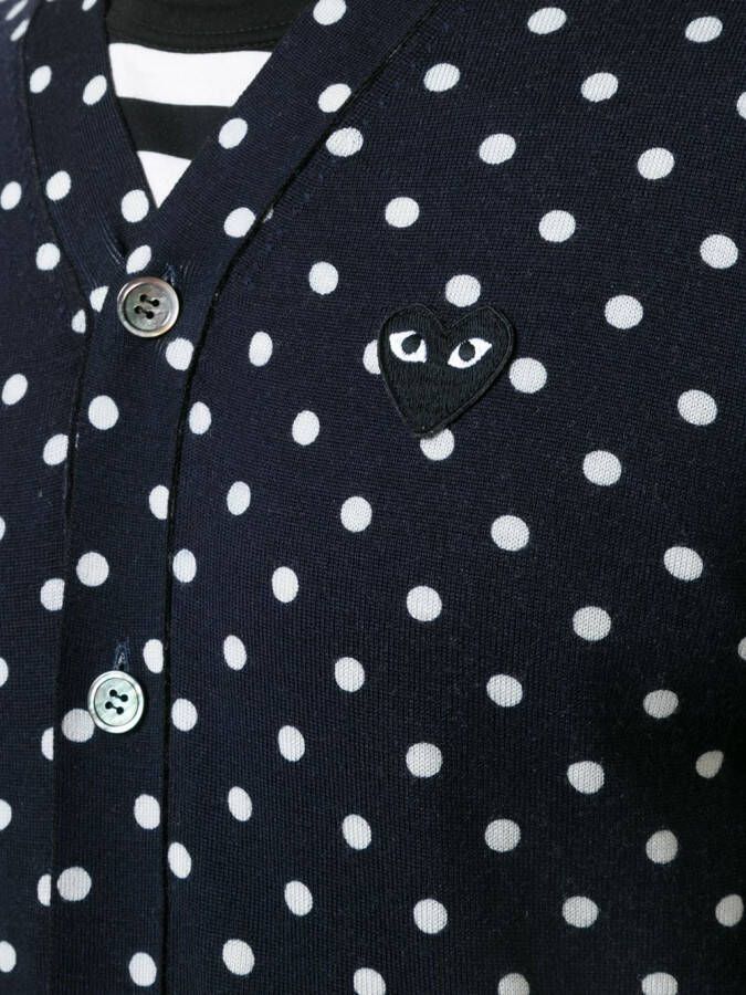 Comme Des Garçons Play vest met stippen Blauw