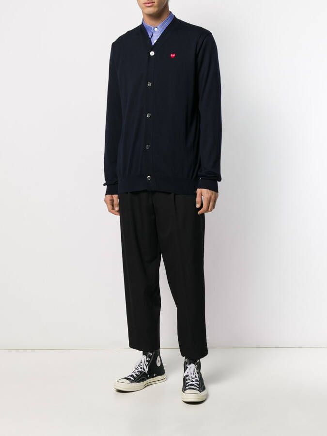 Comme Des Garçons Play Vest met V-hals Blauw