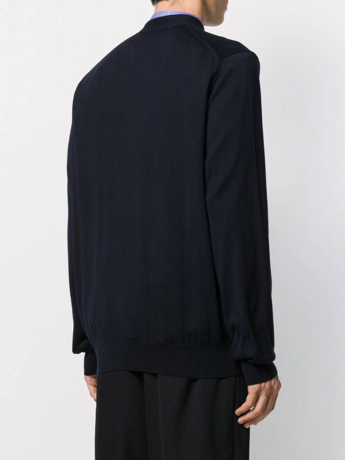 Comme Des Garçons Play Vest met V-hals Blauw