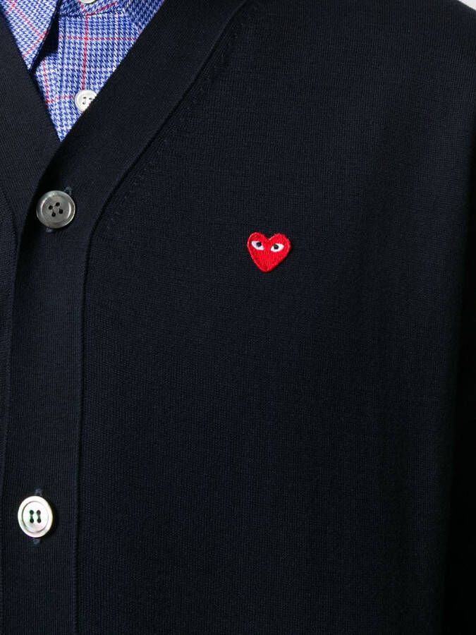 Comme Des Garçons Play Vest met V-hals Blauw