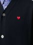 Comme Des Garçons Play Vest met V-hals Blauw - Thumbnail 5