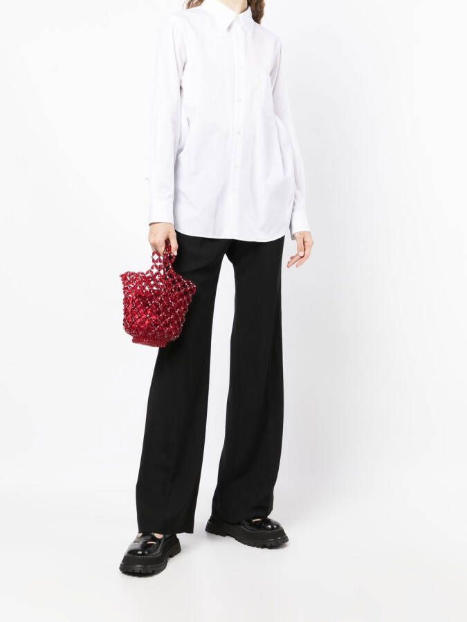 Comme Des Garçons Popeline blouse Wit
