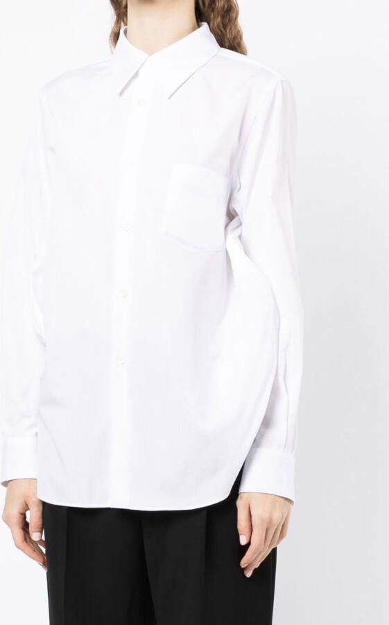 Comme Des Garçons Popeline blouse Wit