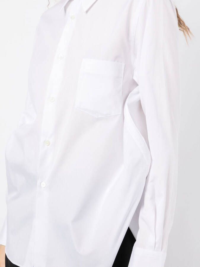 Comme Des Garçons Popeline blouse Wit
