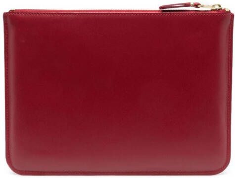 Comme Des Garçons Wallet Portemonnee met logodetail Rood