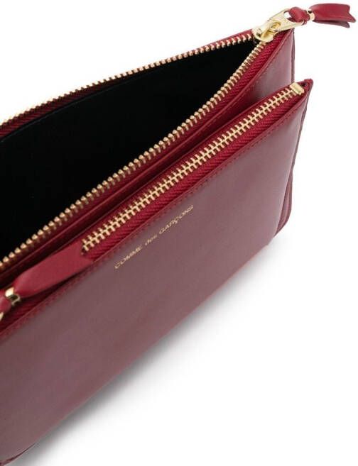 Comme Des Garçons Wallet Portemonnee met logodetail Rood