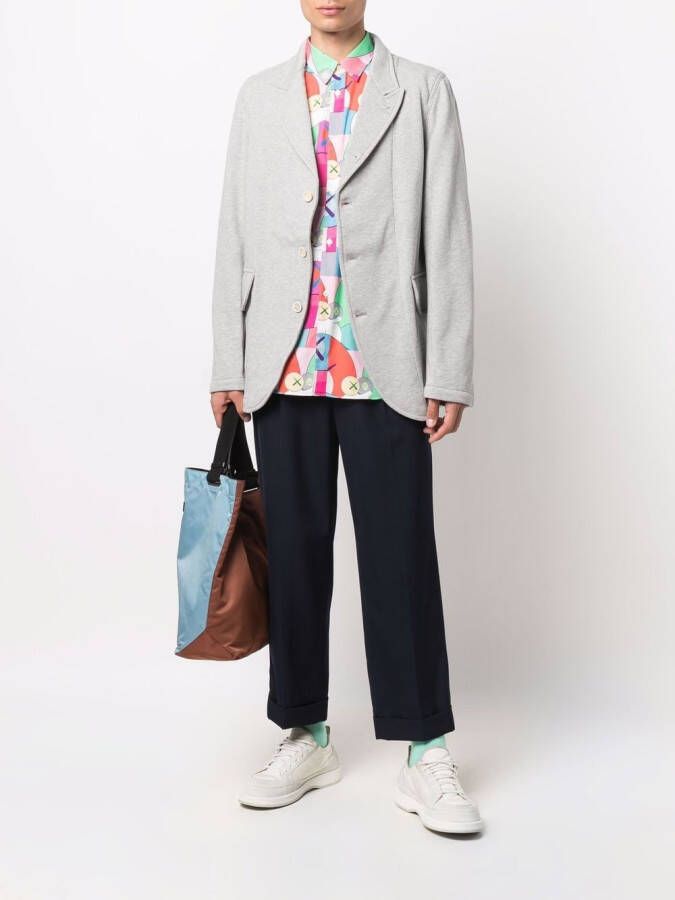 Comme Des Garçons Shirt Blazer met enkele rij knopen Grijs