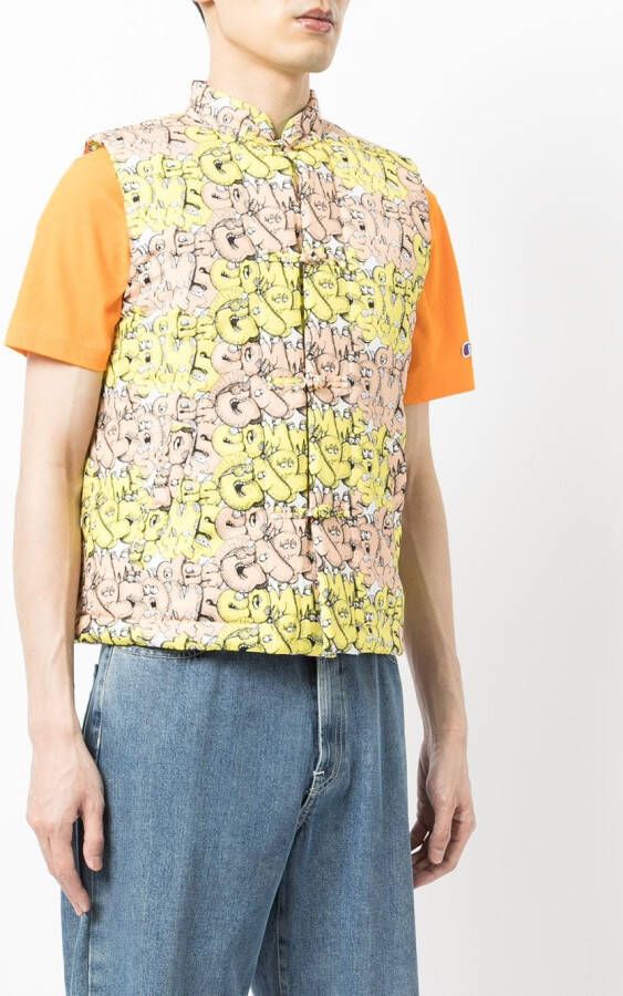 Comme Des Garçons Shirt Bodywarmer met logoprint Geel