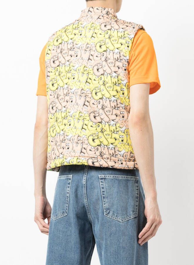 Comme Des Garçons Shirt Bodywarmer met logoprint Geel