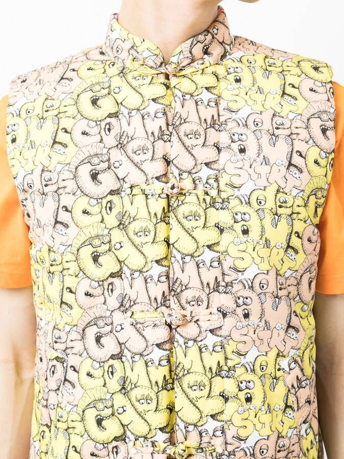 Comme Des Garçons Shirt Bodywarmer met logoprint Geel