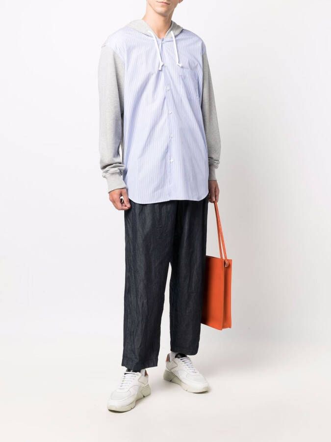 Comme Des Garçons Shirt Broek met wijde pijpen Blauw