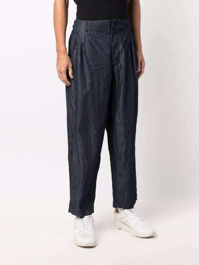 Comme Des Garçons Shirt Broek met wijde pijpen Blauw