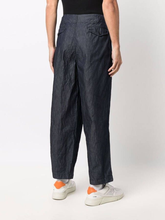 Comme Des Garçons Shirt Broek met wijde pijpen Blauw
