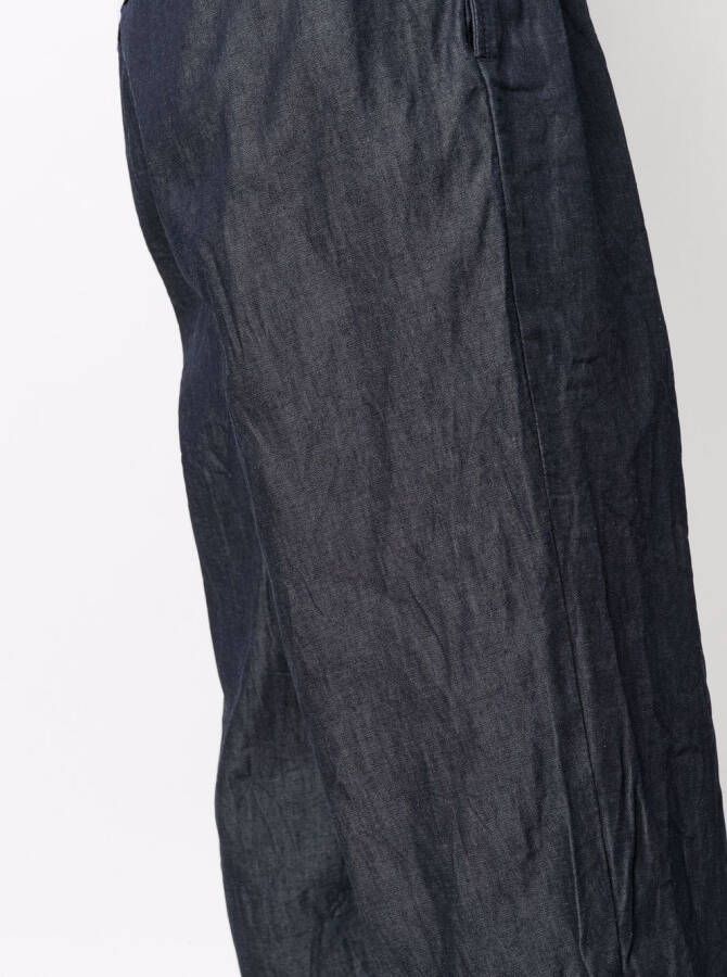 Comme Des Garçons Shirt Broek met wijde pijpen Blauw