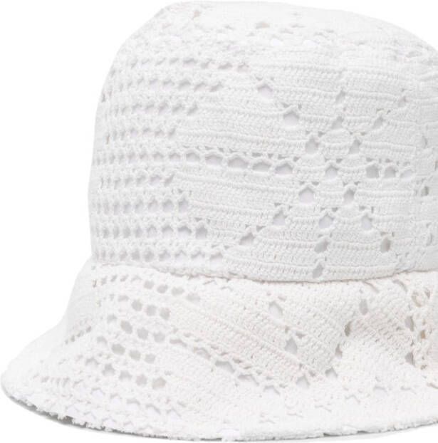Comme Des Garçons Shirt Gehaakte vissershoed Wit