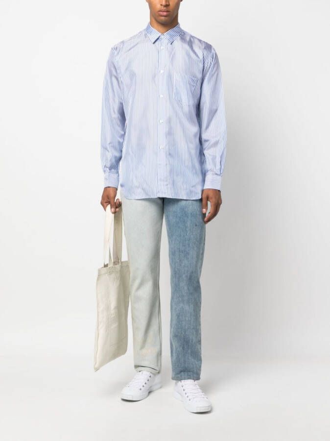 Comme Des Garçons Shirt Gestreept overhemd Blauw