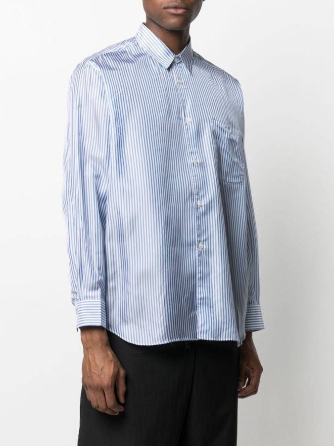 Comme Des Garçons Shirt Gestreept overhemd Blauw