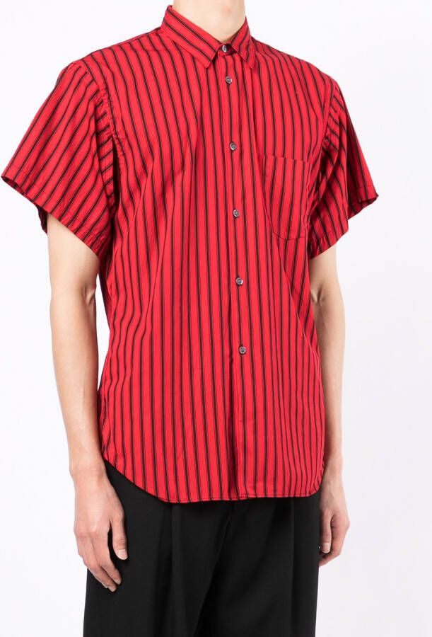 Comme Des Garçons Shirt Gestreept overhemd Rood