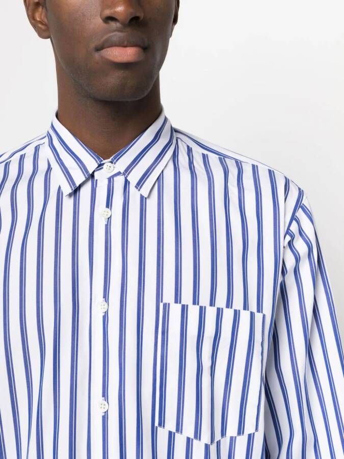 Comme Des Garçons Shirt Gestreept overhemd Wit