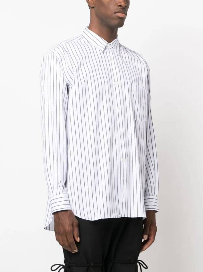 Comme Des Garçons Shirt Gestreept overhemd Wit