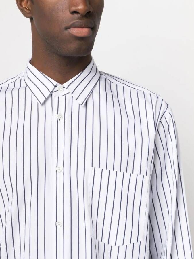 Comme Des Garçons Shirt Gestreept overhemd Wit